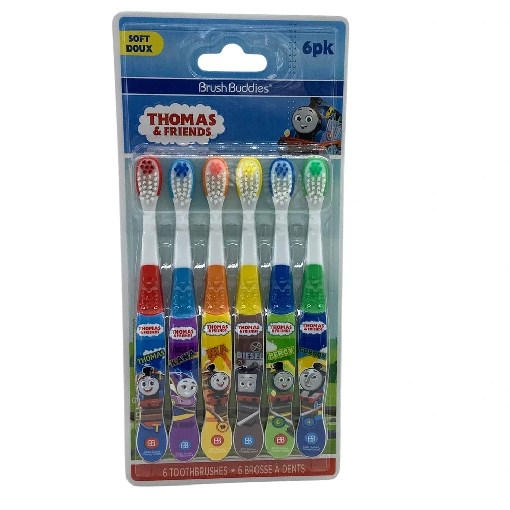 Brush Buddies Thomas & Friends Kids Soft Toothbrushes 6pk Multi-Color 84269-24‎